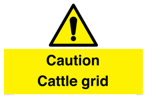 Caution Cattle grid